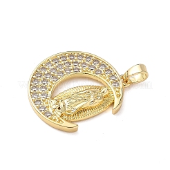 Pendentifs avec zircon cubiques à micro-pavés en laiton&nbsp;KK-P334-21G