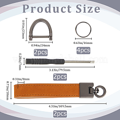 Porte-clés en cuir de vachette&nbsp;FIND-WH20001-72A