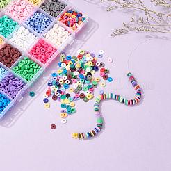4224 Stück 24 Farben handgefertigte Polymer Clay Perlen&nbsp;CLAY-YW0001-16