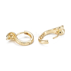 Orecchini a cerchio con zirconi cubici scintillanti serpente per donna ragazza&nbsp;EJEW-H126-10G