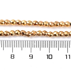 Hebras de cuentas de hematites no magnéticas sintéticas galvanizadas&nbsp;LS-G-H027-B01-02