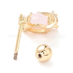 Pianeta con orecchini pendenti a forma di stella con zirconi&nbsp;EJEW-A065-14G