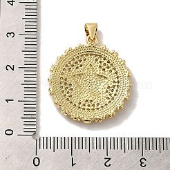 Porte micro ouvrent pendentifs zircone cubique en laiton de placage&nbsp;X-KK-D088-03G