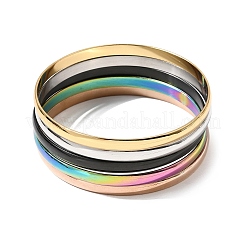 Bracelets simples en acier inoxydable 304 pour femmes et hommes&nbsp;BJEW-Z167-01M-04