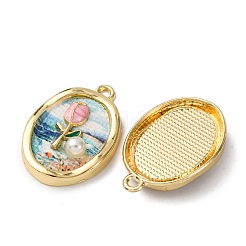 Imprimés alliage pendentifs en émail&nbsp;ENAM-B028-36KCG-01
