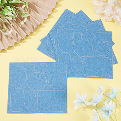 5 feuille de patchs autocollants en denim&nbsp;PATC-TA0001-61B