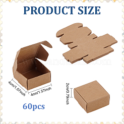 60 Stück faltbare quadratische Geschenkboxen zur Aufbewahrung aus Papier&nbsp;CON-PH0003-63A