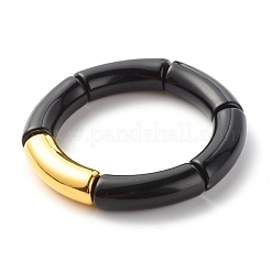 Set di braccialetti elastici per donna con perline tubolari curve in acrilico e plastica ccb&nbsp;BJEW-JB07318