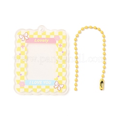 Porte-clés en acrylique avec pochette photocard&nbsp;DIY-A024-04A