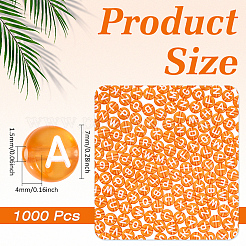 1000pcs perles acryliques transparentes&nbsp;TACR-ME0001-08D