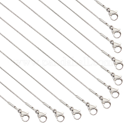 Ensemble de colliers à chaîne serpent en acier inoxydable 304 pour hommes et femmes&nbsp;STAS-PH0001-28P