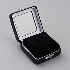 Lose Diamant-Displayboxen aus PU-Leder mit Schwamm im Inneren&nbsp;LBOX-WH0004-04A