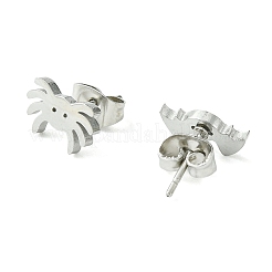 Anlaufgeschützte Ohrstecker aus 304 Edelstahl mit niedlichem Tiermotiv&nbsp;EJEW-B041-04F-P