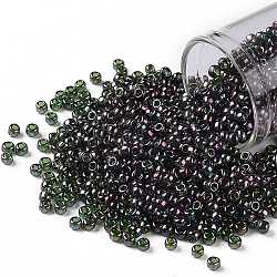 TOHO Round Seed Beads, Japanese Seed Beads, (326) Gold Luster Orion, 8/0, 3mm, Hole: 1mm, about 222pcs/bottle, 10g/bottle