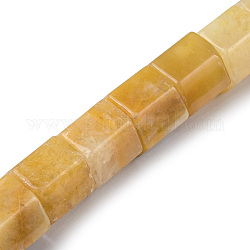 Natural Topaz Jade Beads Strands, Hexagonal Prism, 9~11x12x13.5~14mm, Hole: 1.2mm, about 20pcs/strand, 7.64~8.70 inch(19.4~22.2cm)