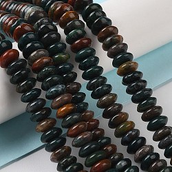 Natural Indian Agate Beads Strands, Saucer Beads, Rondelle, 6~6.5x3mm, Hole: 1mm, about 118~119pcs/strand, 15.35''(39cm)