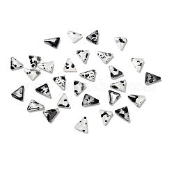 Cabochon in resina con motivo spot, nail art accessori decorativi, triangolo, chiaro, 7x6.5x1.5mm