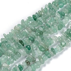 Natürlichen grünen Aventurin Perlen Stränge, Chip, Klasse ab, 3~16x3~8 mm, Bohrung: 0.7 mm, 32.28'' (82 cm)
