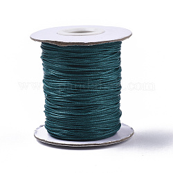 Geflochtene koreanische gewachste Polyesterschnüre, marineblau, 0.8 mm, ca. 87.48 Yard (80m)/Rolle