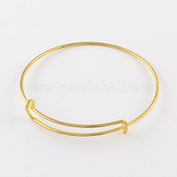 Fabrication de bracelet extensible en fer réglable, or, 2-1/2 pouce (65 mm)