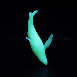 Пластиковые украшения в форме кита, светящийся / светится в темноте, для силиконовых форм своими руками, белые, 33x17x11 мм, коробка: 40x34.5x18.5 мм