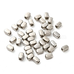 CCB perles en plastique, rectangle, platine, 5x3x3mm, Trou: 1.8mm