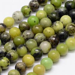 Natural Serpentine Beads Strands, Round, Colorful, 6mm, Hole: 1mm, about 65pcs/strand, 15.7 inch