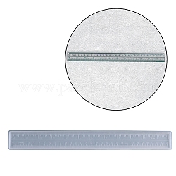 Stampi per righello dritto stampi in silicone, per resina uv, fabbricazione artigianale in resina epossidica, bianco, 317x37x5mm, diametro interno: 310x32mm