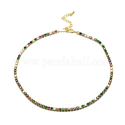 Латуни ожерелья, с кубического циркония, золотые, 13.22 дюйм (33.6 см)