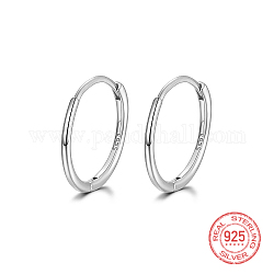 925 серебряные серьги-кольца с родиевым покрытием, со штампом s925, платина, 9 мм