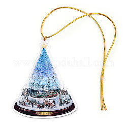 Décoration pendentif arbre de Noël en acrylique, pour une fête de Noël ou des ornements suspendus avec réflecteur de voiture, colorées, 212mm