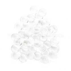 Cabochons en verre transparent, cabochon en dôme clair pour la fabrication de bijoux pendentif photo camée, clair, 24.5~25x6~7mm, 60 pcs /sachet 