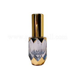 Botella de spray vacía de vidrio estilo árabe con tapa de aluminio, atomizador de niebla fina, pepitas, 6.6x2.2 cm, capacidad: 6ml (0.20fl. oz)