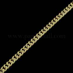 Cadenas del encintado de hierro sin soldar, con carrete, la luz de oro, 4x3.3x0.9mm, aproximadamente 328.08 pie (100 m) / rollo