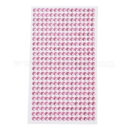 Самоклеящиеся акриловые наклейки со стразами, круглый узор, для поделок и скрапбукинга своими руками, розовые, 200x95 мм