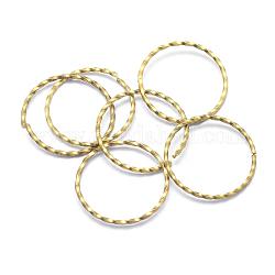 Anillos de enlace de latón, anillo trenzado, sin plomo, cadmio, níquel, crudo (sin chapar), 19x1 mm, diámetro interior: 17 mm