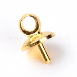 Ciondoli a perline in lega, per mezzo forato perle, oro, 7x5mm, Foro: 1.6 mm, ago :1mm