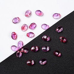 Perle di vetro ceco, petalo di tulipano / petalo di giglio, rosa intenso, 8.5x6x4mm, Foro: 1 mm, circa 37pcs/10g