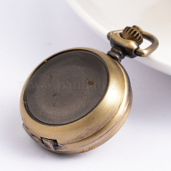 Flat Round Alloy Watch Heads, Antique Bronze, 40x29.5x12mm, Hole: 8x2mm, fit for 23mm in diameter photo