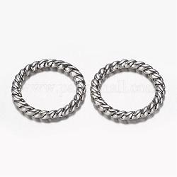 Сплав связи rings, античное серебро, 23x2.5 мм, отверстие : 17 мм