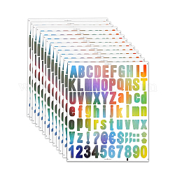 Al aire libre, número 0~9 y letra a~z, colorido, 211x174x0.2mm, adhesivo: 5~25x4~13 mm