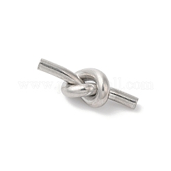 304 Stainless Steel Pendants, Love Knot Fittings, Stainless Steel Color, 16x5.6x5mm, Hole: 0.9mm