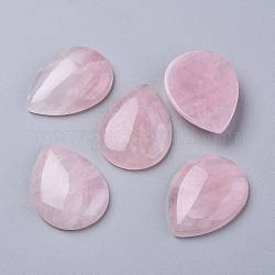 Cabochons de quartz rose naturel, larme, 40x30x8mm