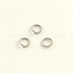 304 Stainless Steel Open Jump Rings, Stainless Steel Color, 24 Gauge, 4x0.5mm, Inner Diameter: 3mm, Hole: 3mm