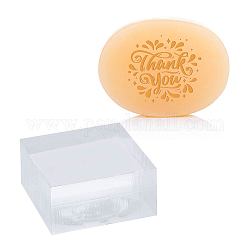 Clear Acrylic Soap Stamps, DIY Soap Molds Supplies, Square, Word, 28x28x16mm, Pattern: 25x25mm
