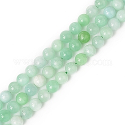 Hilos de perlas de vidrio natural, redondo, 6mm, agujero: 1 mm, aproximamente 67 pcs / cadena, 15.63 pulgada (39.7 cm)