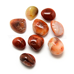 Perline di pietre preziose in pietra agata rossa naturale, pietra burrattata, pietre curative per il bilanciamento di 7 chakra, cristalloterapia, meditazione, reiki, pepite, Senza Buco / undrilled, 19~30x15~24x10~19mm