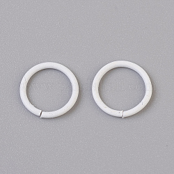 Anneaux de jonction en bronze, anneaux de jonction ouverts, blanc, 18 jauge, 10x1mm, diamètre intérieur: 8 mm