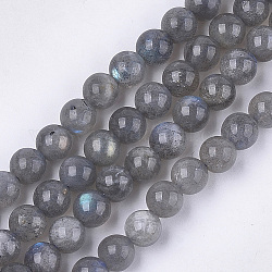 Chapelets de perles en labradorite naturelle , grade AB +, ronde, 8mm, Trou: 1mm, Environ 45~48 pcs/chapelet, 15.3 pouce