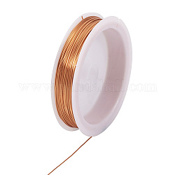 Copper Wire, Round, for Jewelry Making, Raw(Unplated), 24 Gauge, 0.5mm, about 75.46 Feet(23m)/Roll